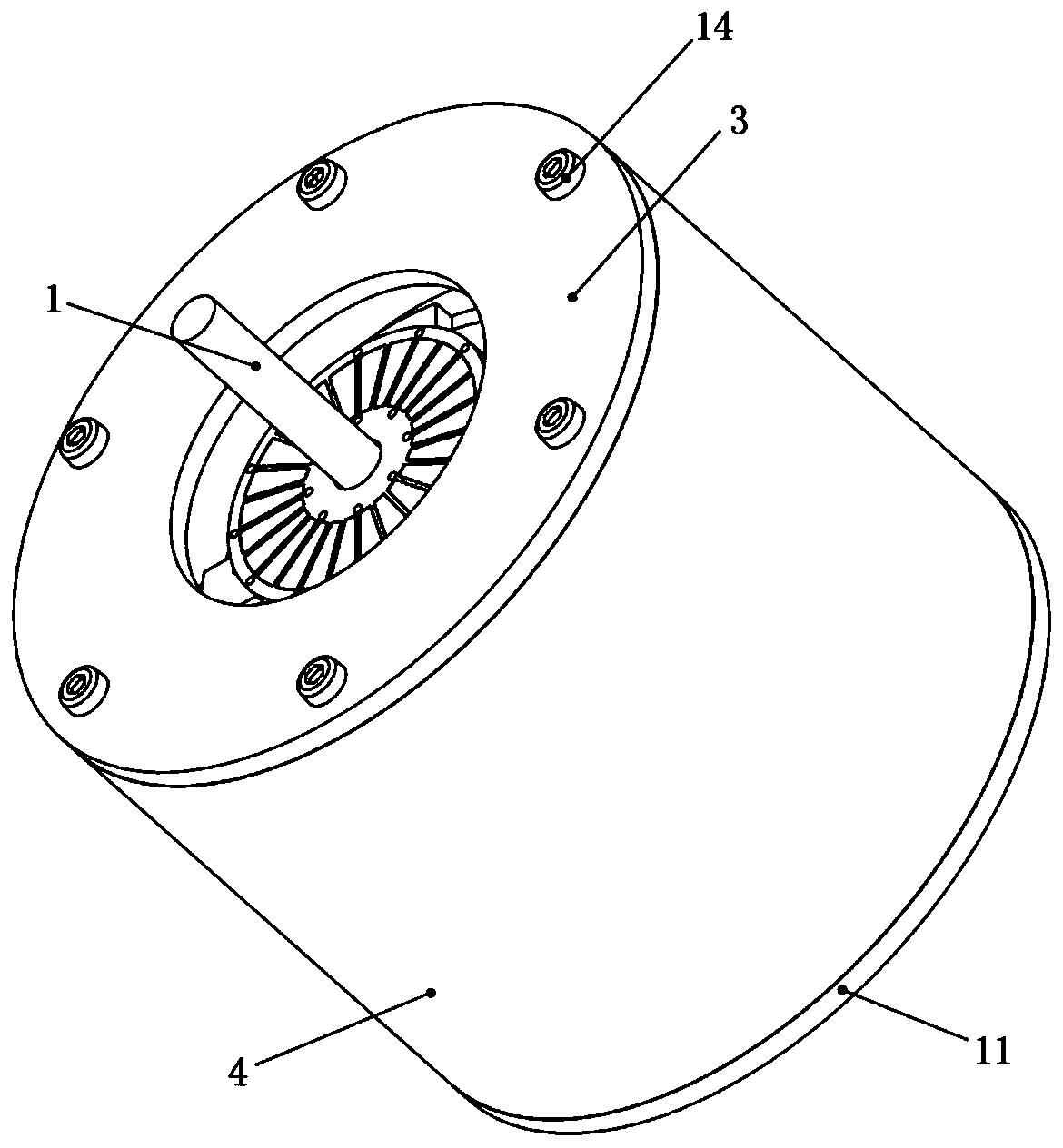 High-stability three-degree of freedom moving motor