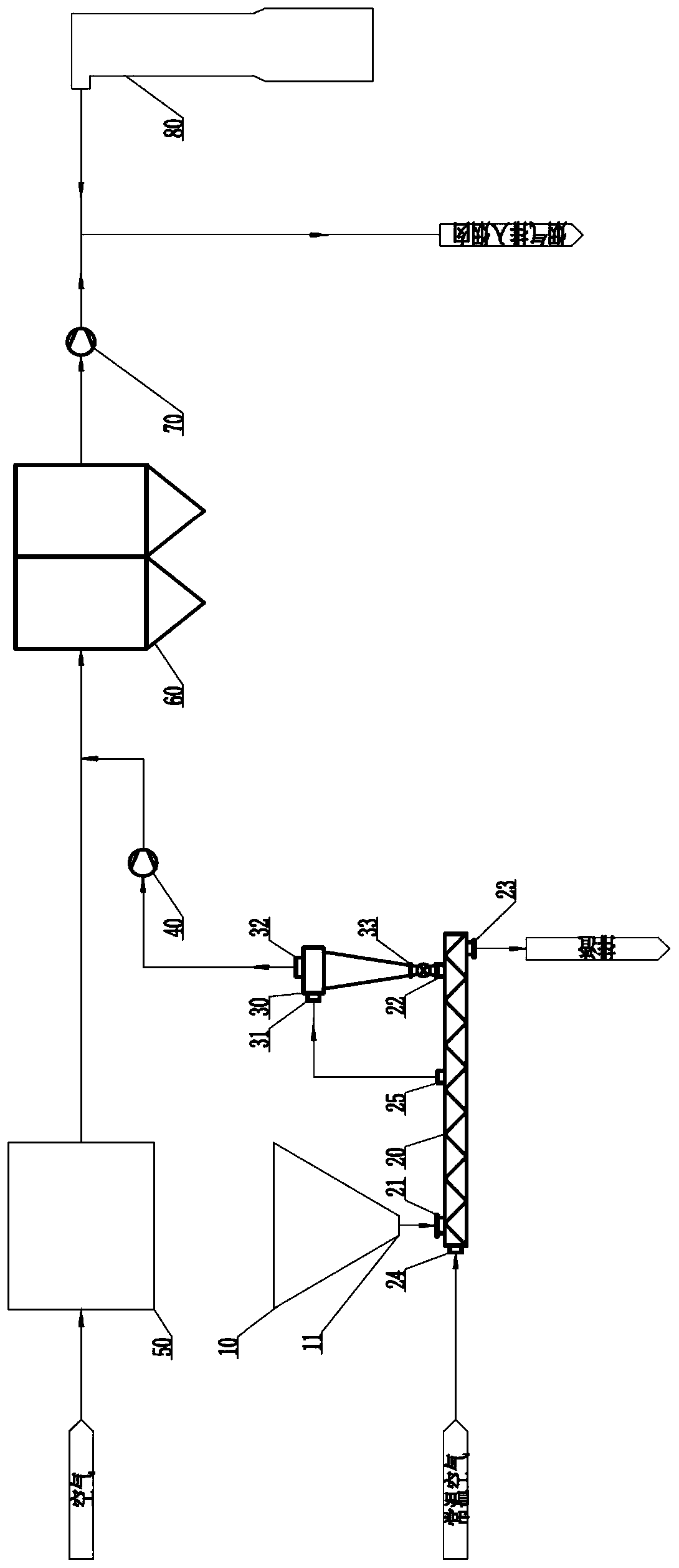 Boiler chimney smoke discharge auxiliary heating white smoke elimination device and method