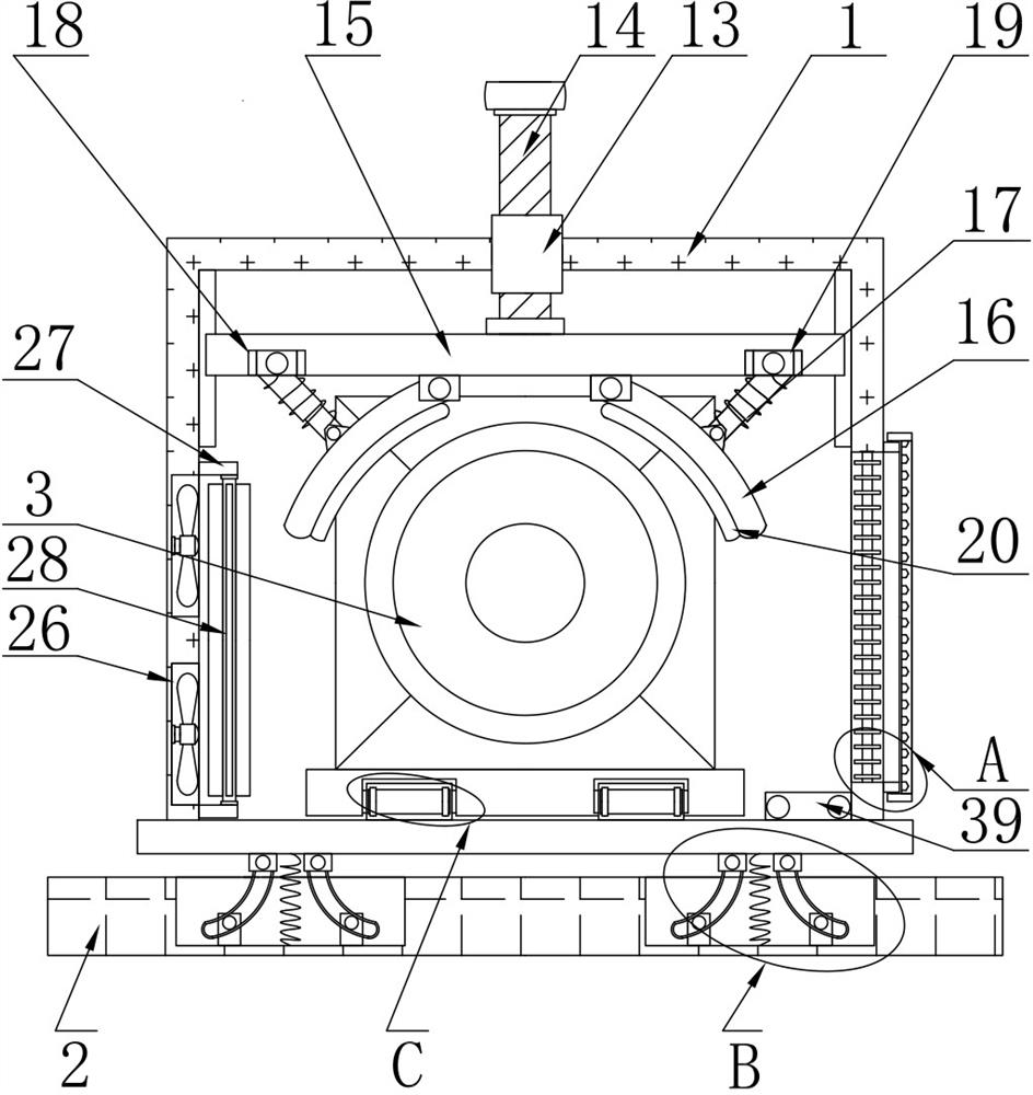 Using method of mounting base for new energy automobile motor