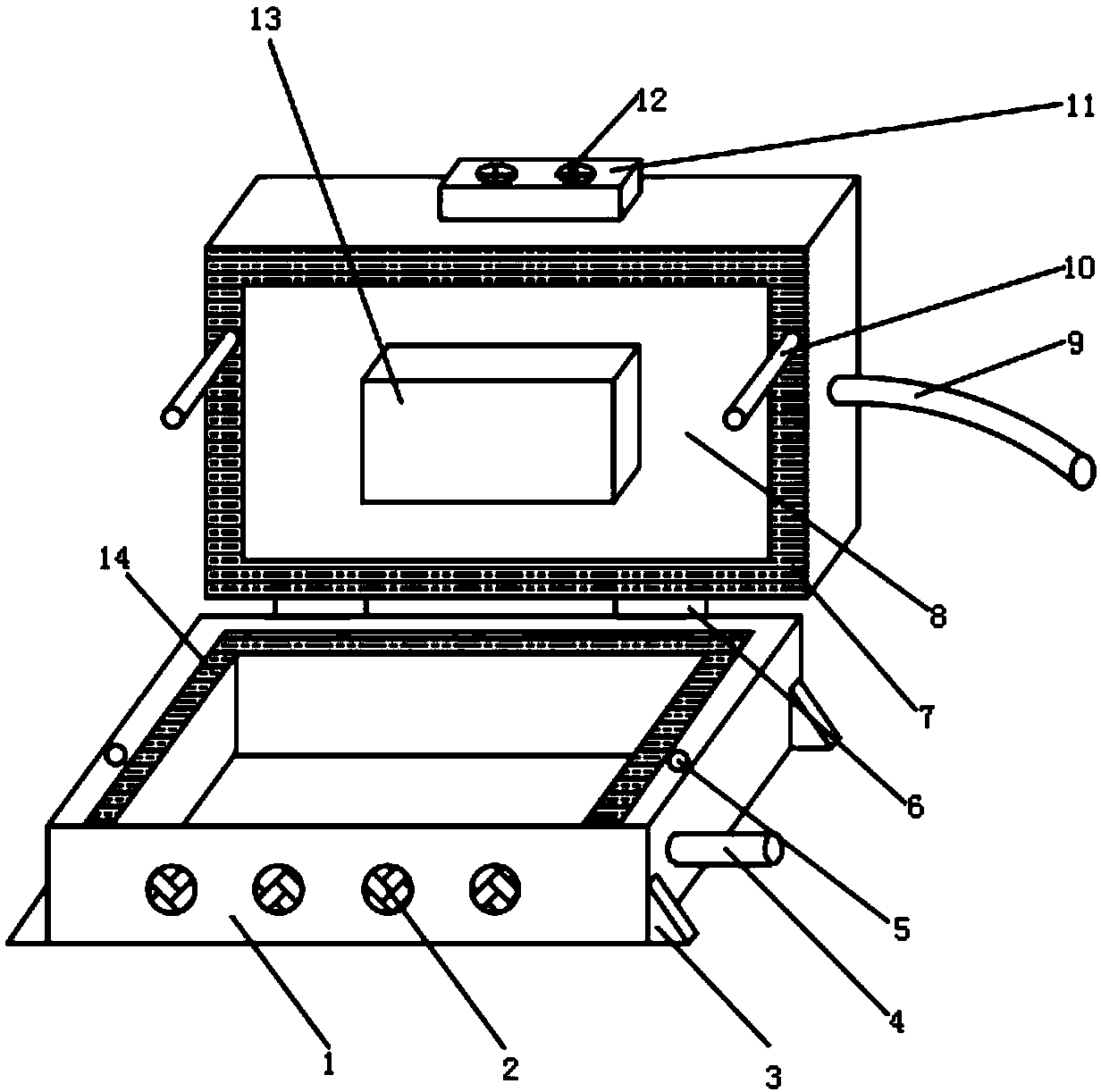 Lost foam casting mold for motor shell ejection device