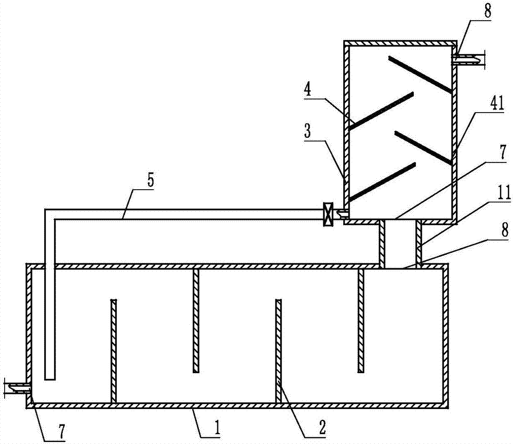 Impurity removal device for removing impurities from large-capacity gas flow