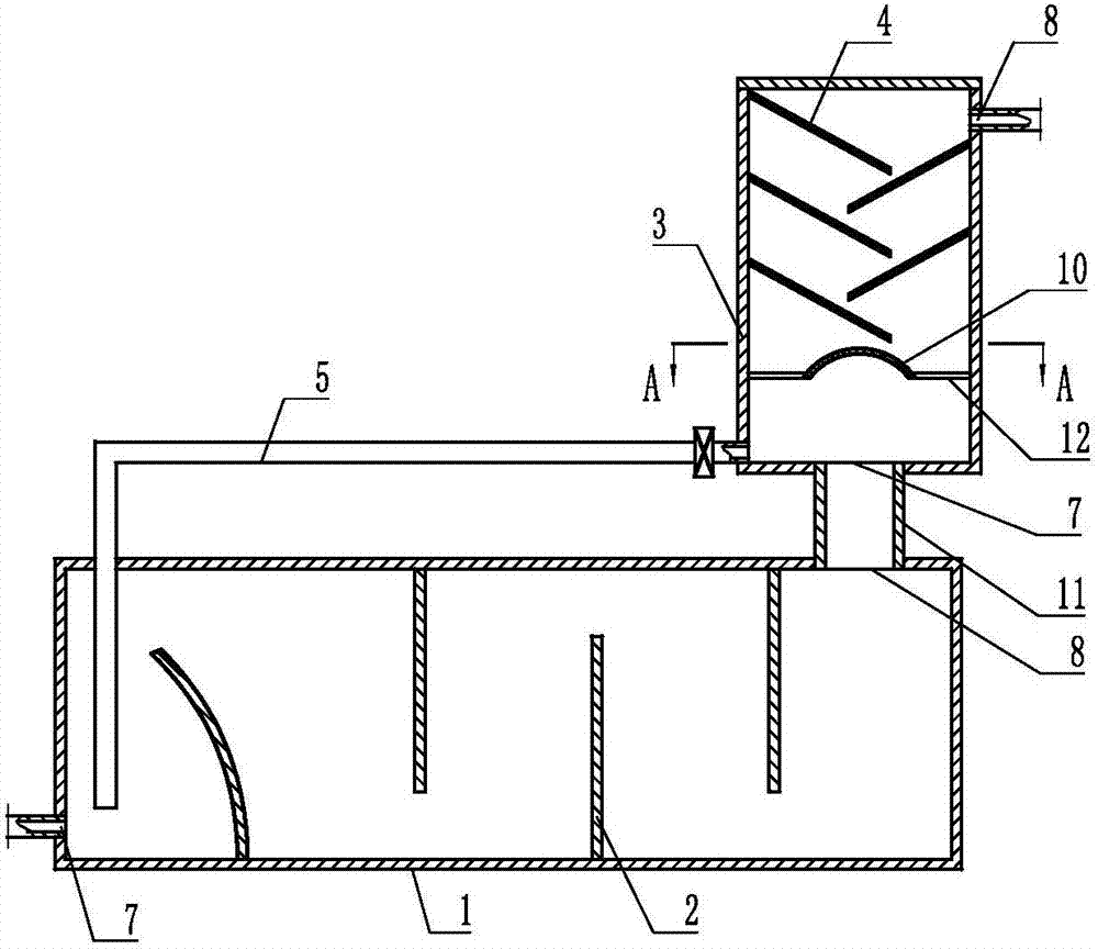 Impurity removal device for removing impurities from large-capacity gas flow