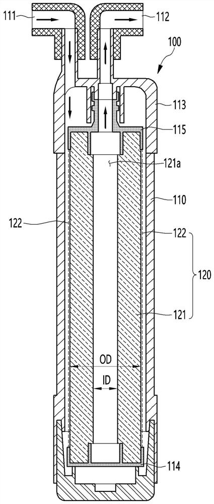 Filter for water-purification device and water-purification device including the same