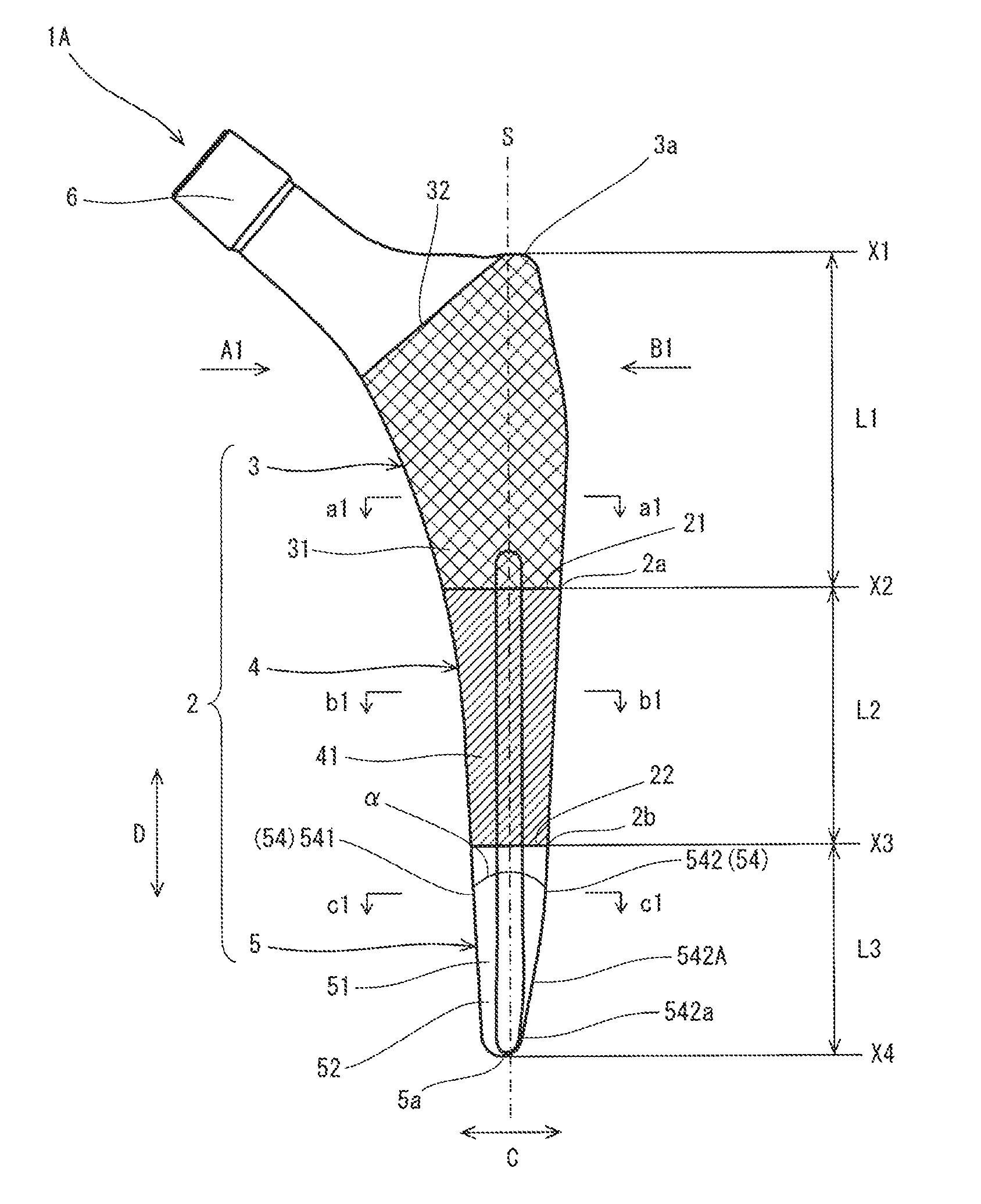 Artificial hip joint stem and artificial hip joint including the same