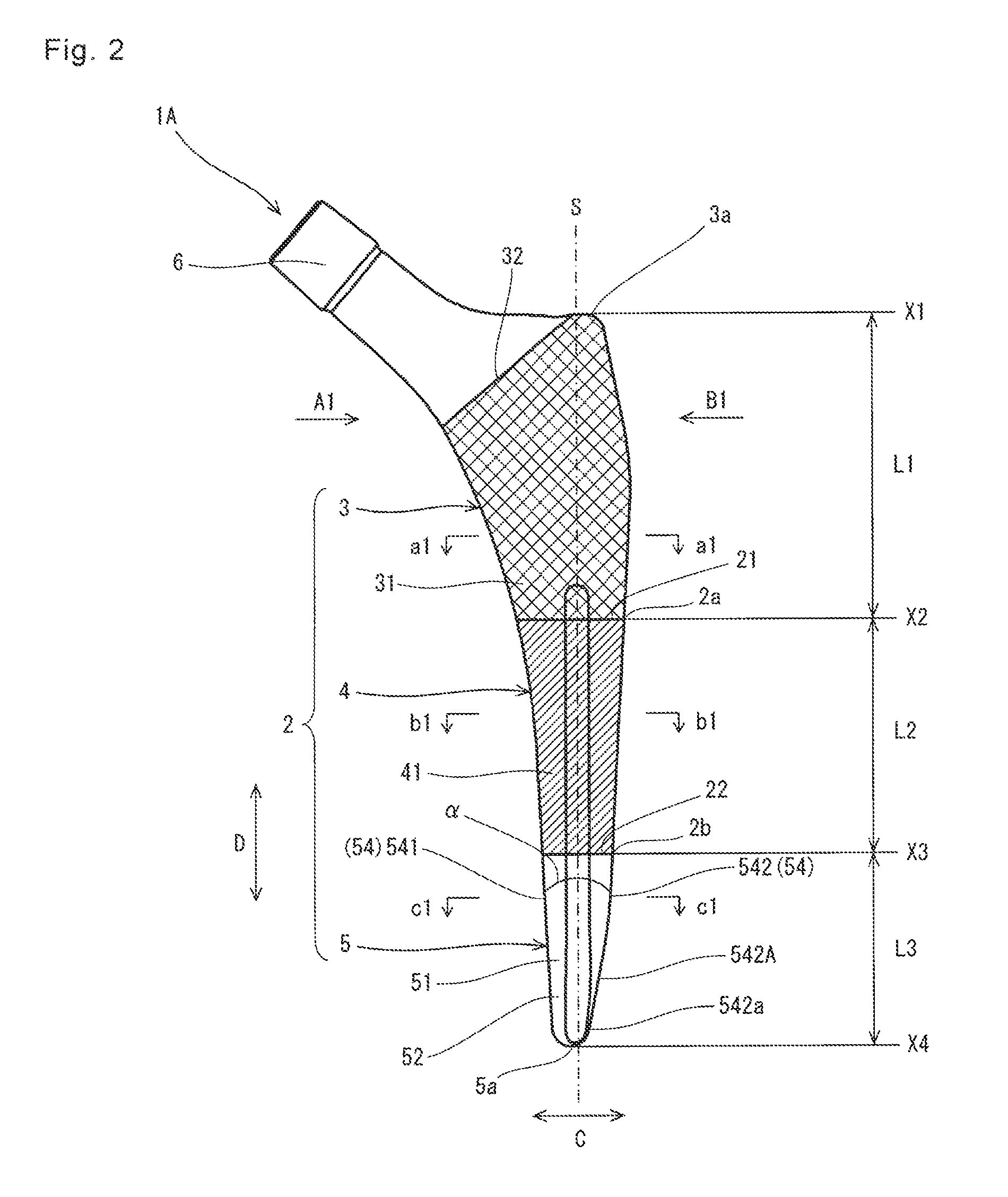 Artificial hip joint stem and artificial hip joint including the same
