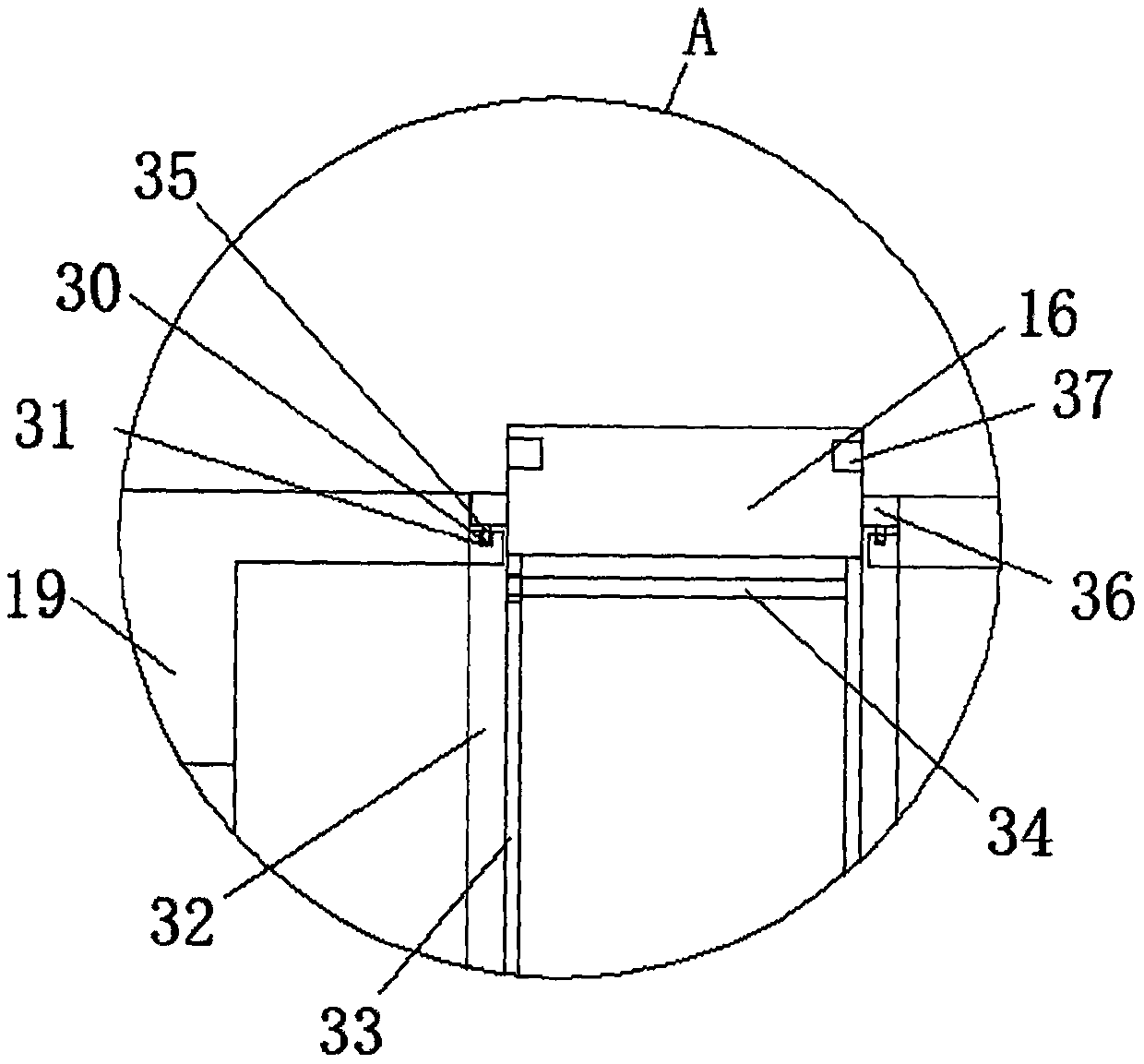 Device for treating wastewater by using novel material