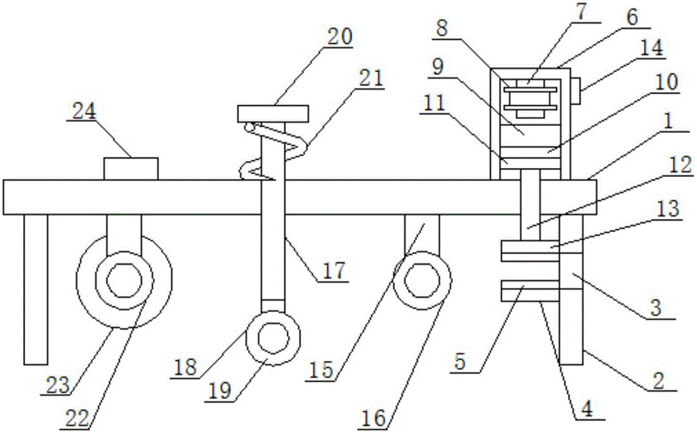 Mechanical tension adjusting device for cable