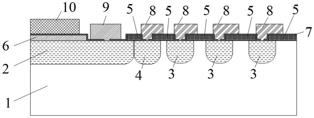 Junction termination structure comprising fusion resistor, and manufacturing method thereof