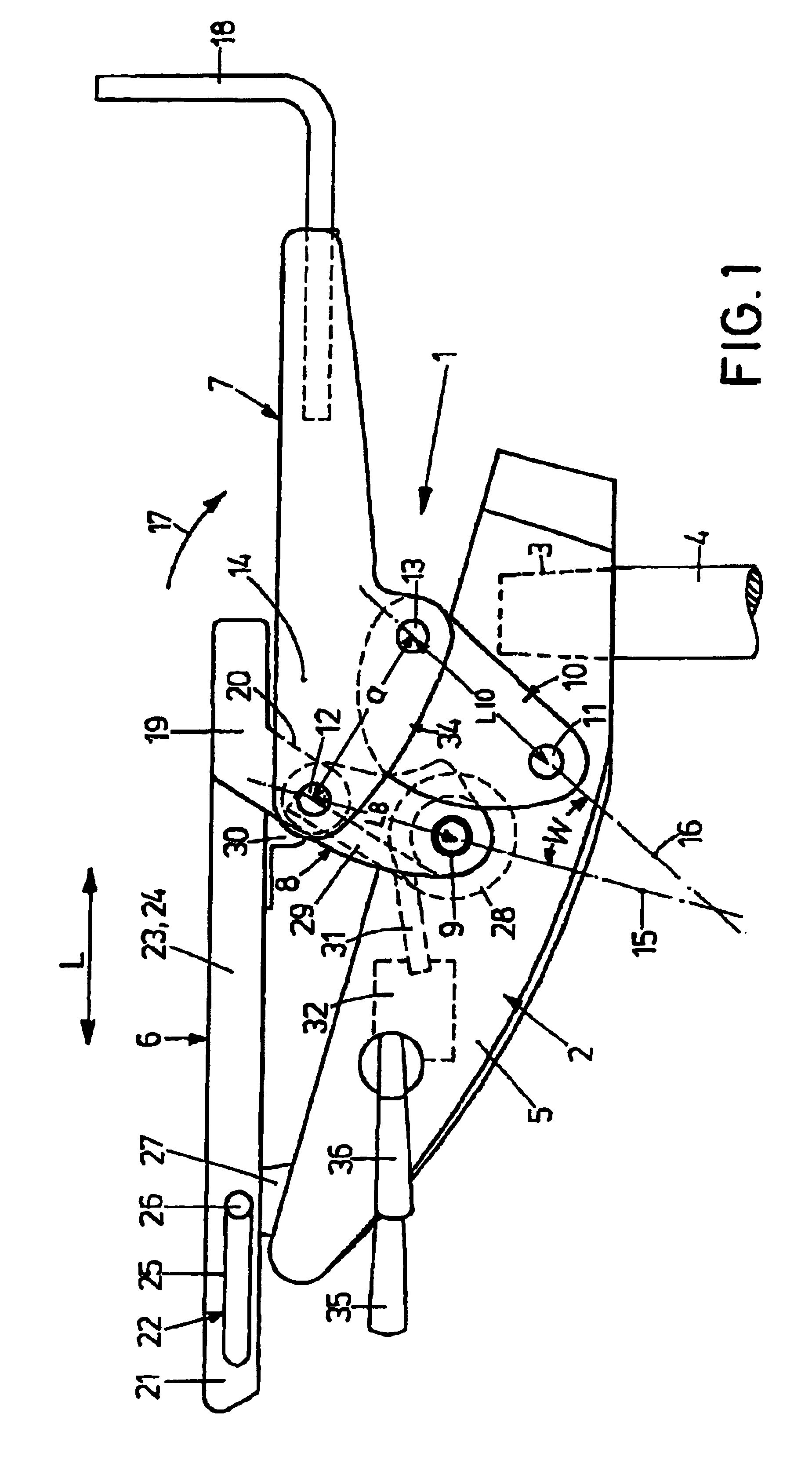 Synchronizing mechanism for correlated seat/backrest motion of an office chair