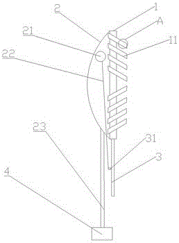 Bark cutting device