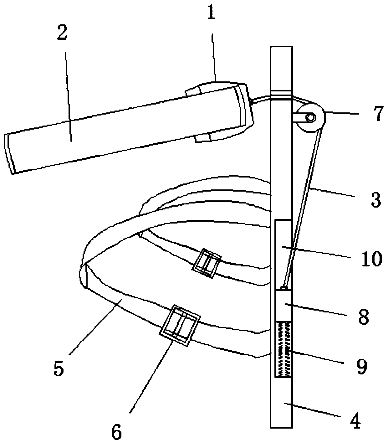 Wearable cervical vertebra auxiliary treatment device for pain department