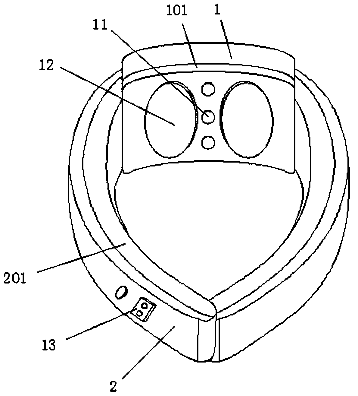 Wearable cervical vertebra auxiliary treatment device for pain department