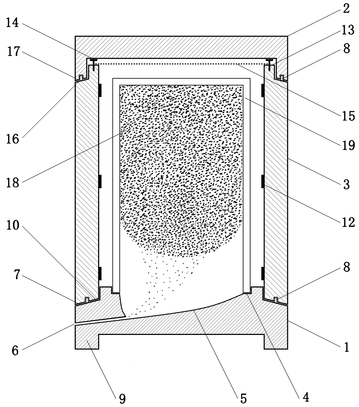 Vertical tree trunk bee hive