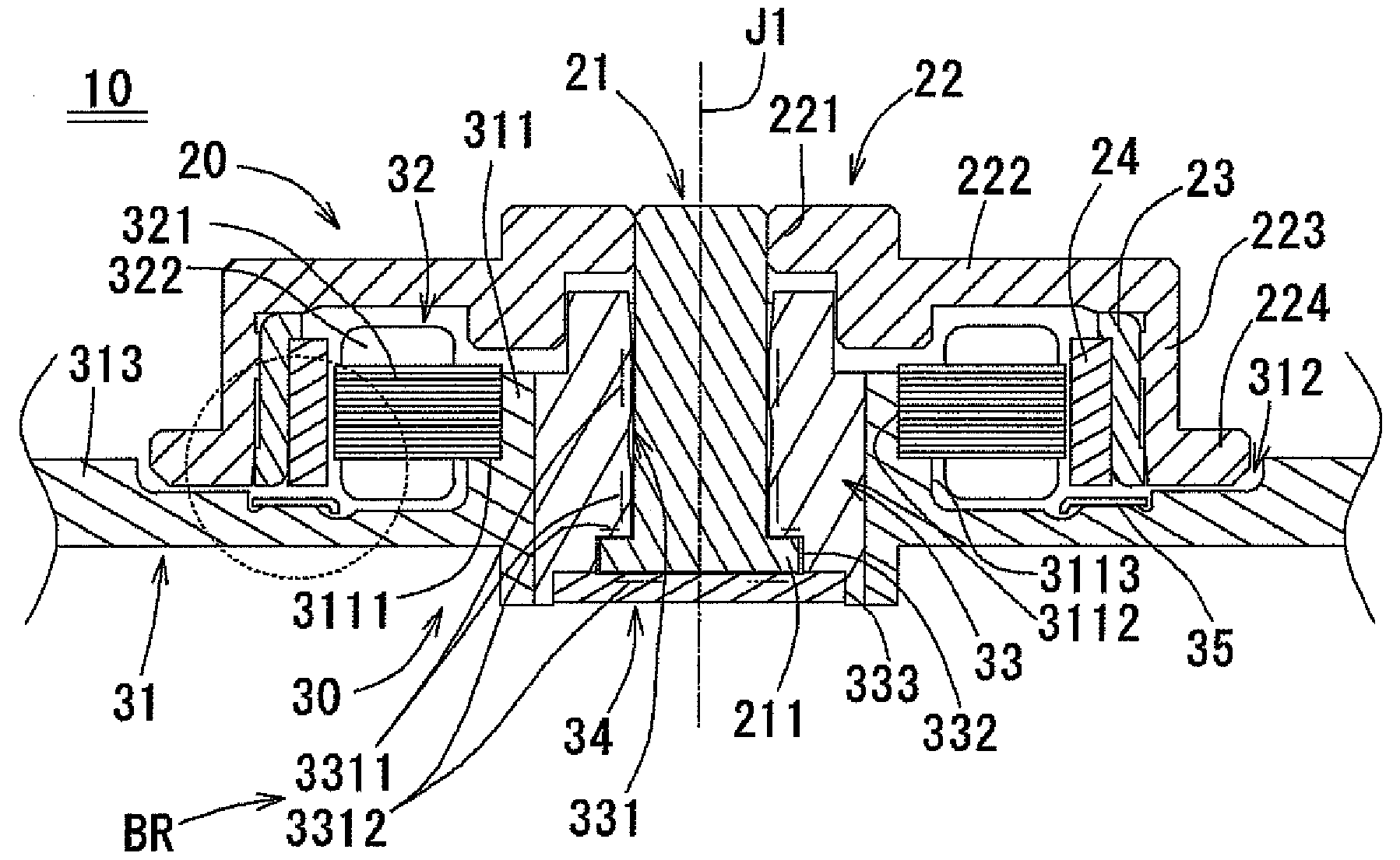 Motor and disk drive using the same