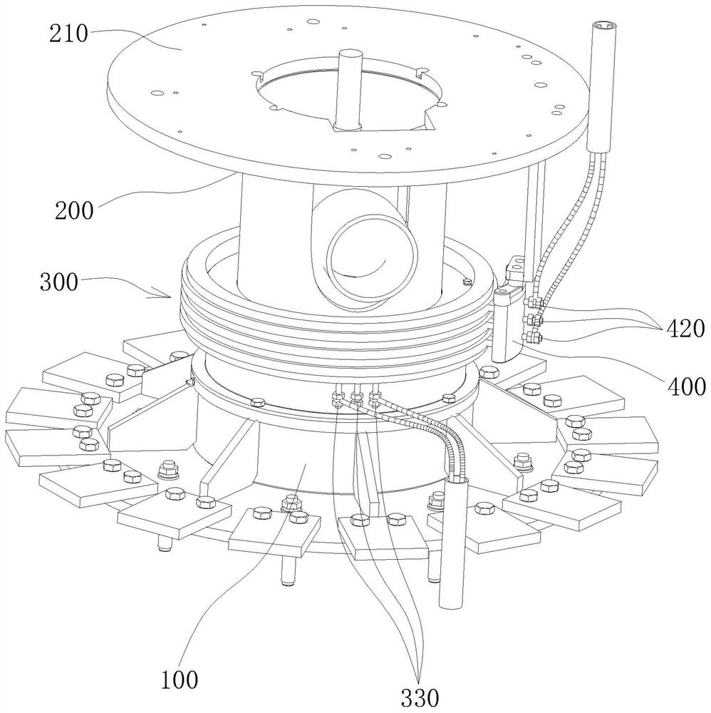 Rotating platform with circuit structure