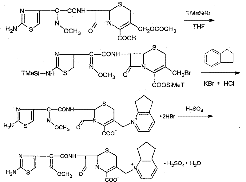 Synthetic method of cefpirome sulfate
