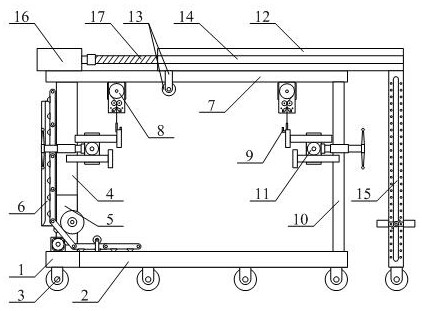 Mechanical lifting type engineering machinery transfer device