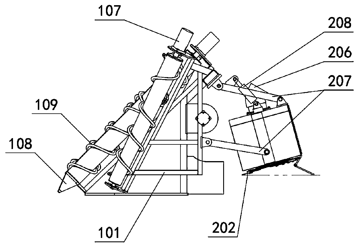 High-efficiency double-row whole-rod type sugarcane combine harvester