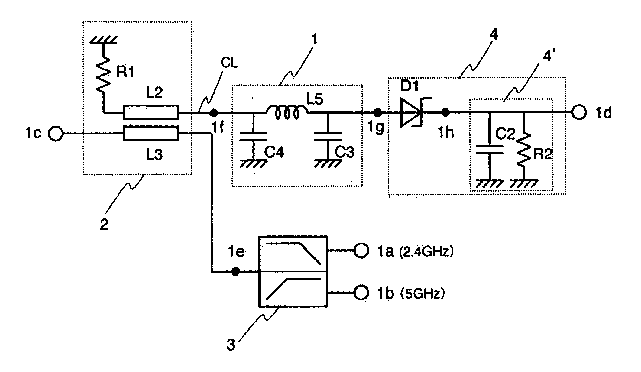 High-frequency circuit and communications apparatus comprising same