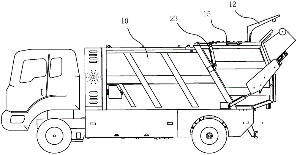 Garbage truck compression device