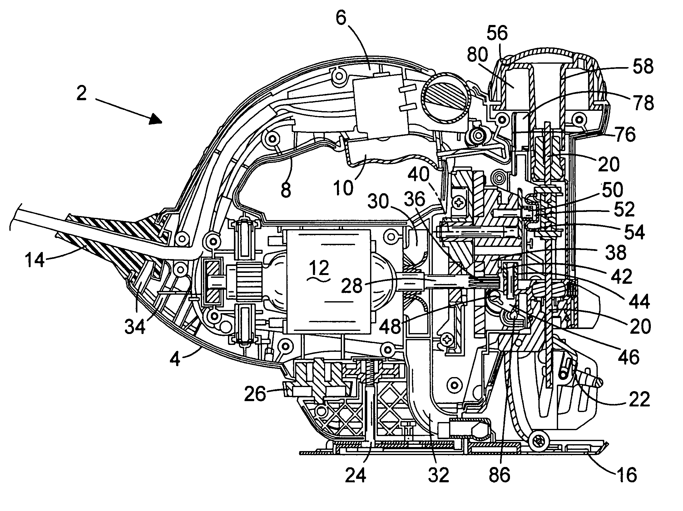 Output shaft assembly for power tool and power tool incorporating such assembly