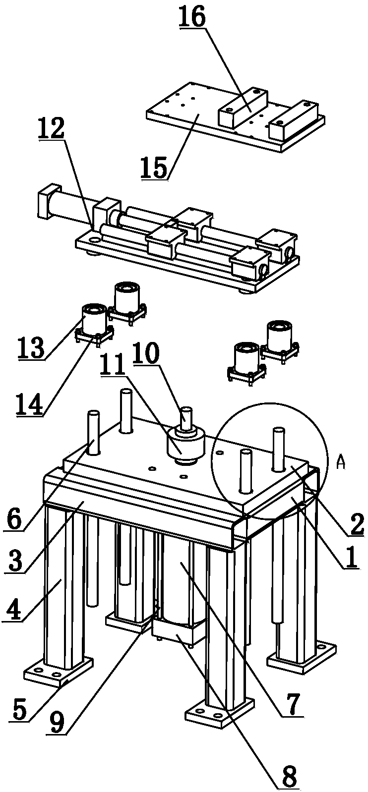 Omni-directional regulation and control device for collimator