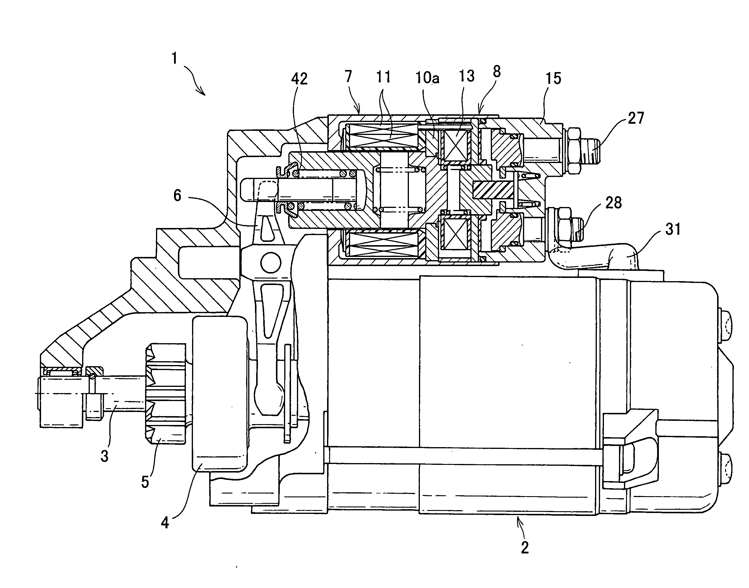 Starting device for engines