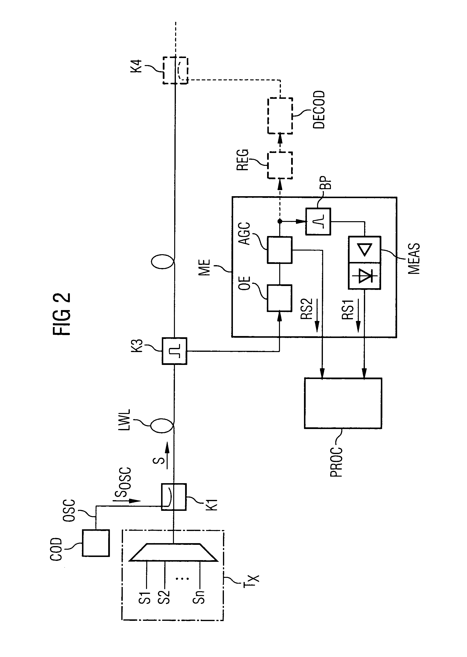 Method for detecting a check-back signal in an optical transmission system