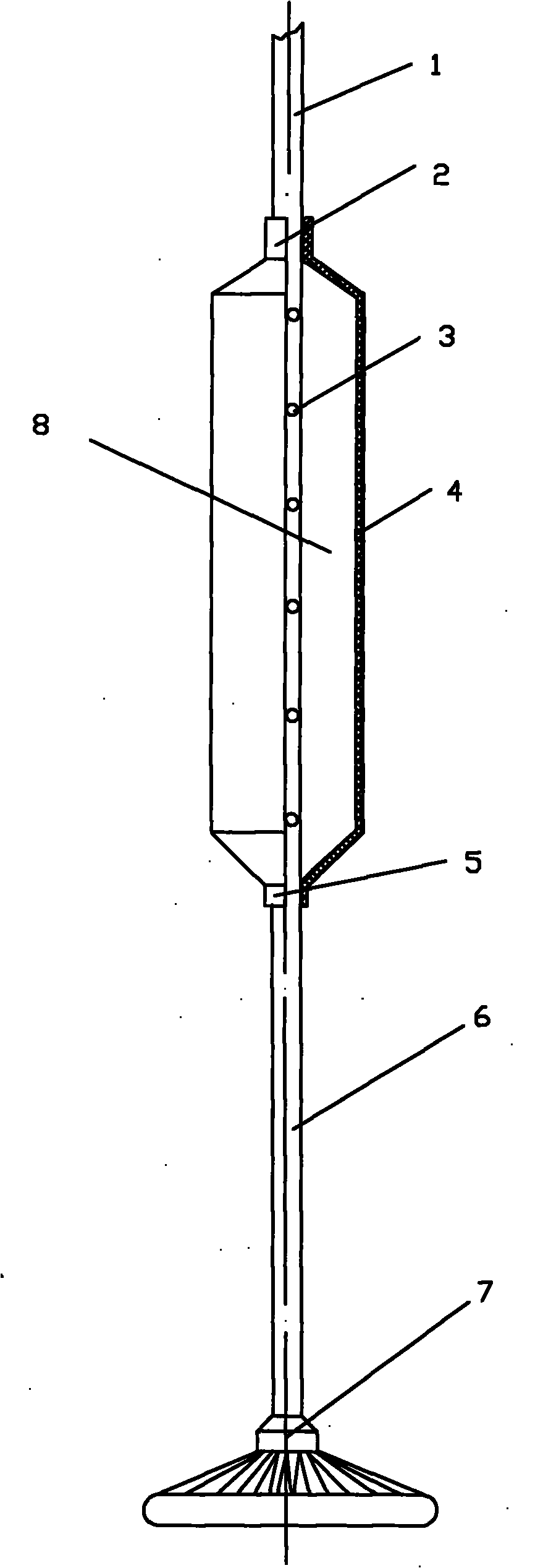Hose floating anchor type air-refueling device