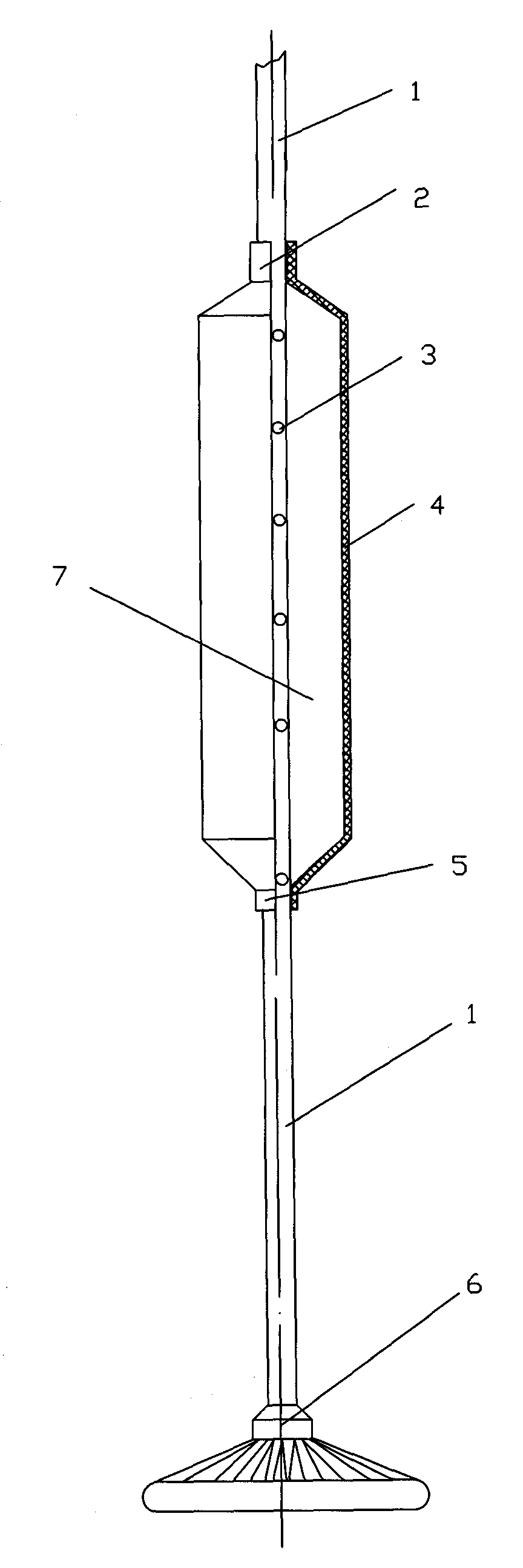 Hose floating anchor type air-refueling device