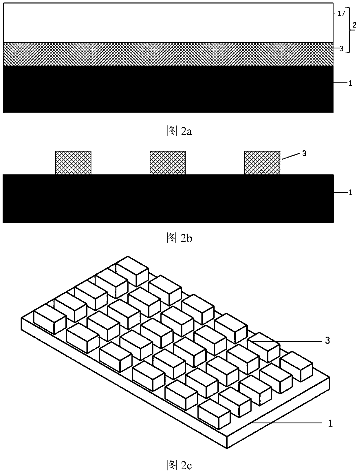 Manufacturing method of full-color Micro-LED display device based on quantum dot photo-conversion layer