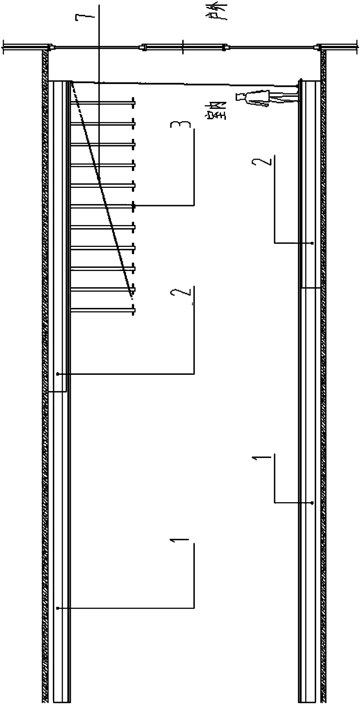 Overhanging cloud ladder breaking through external wall of high-rise and super high-rise building and construction method thereof