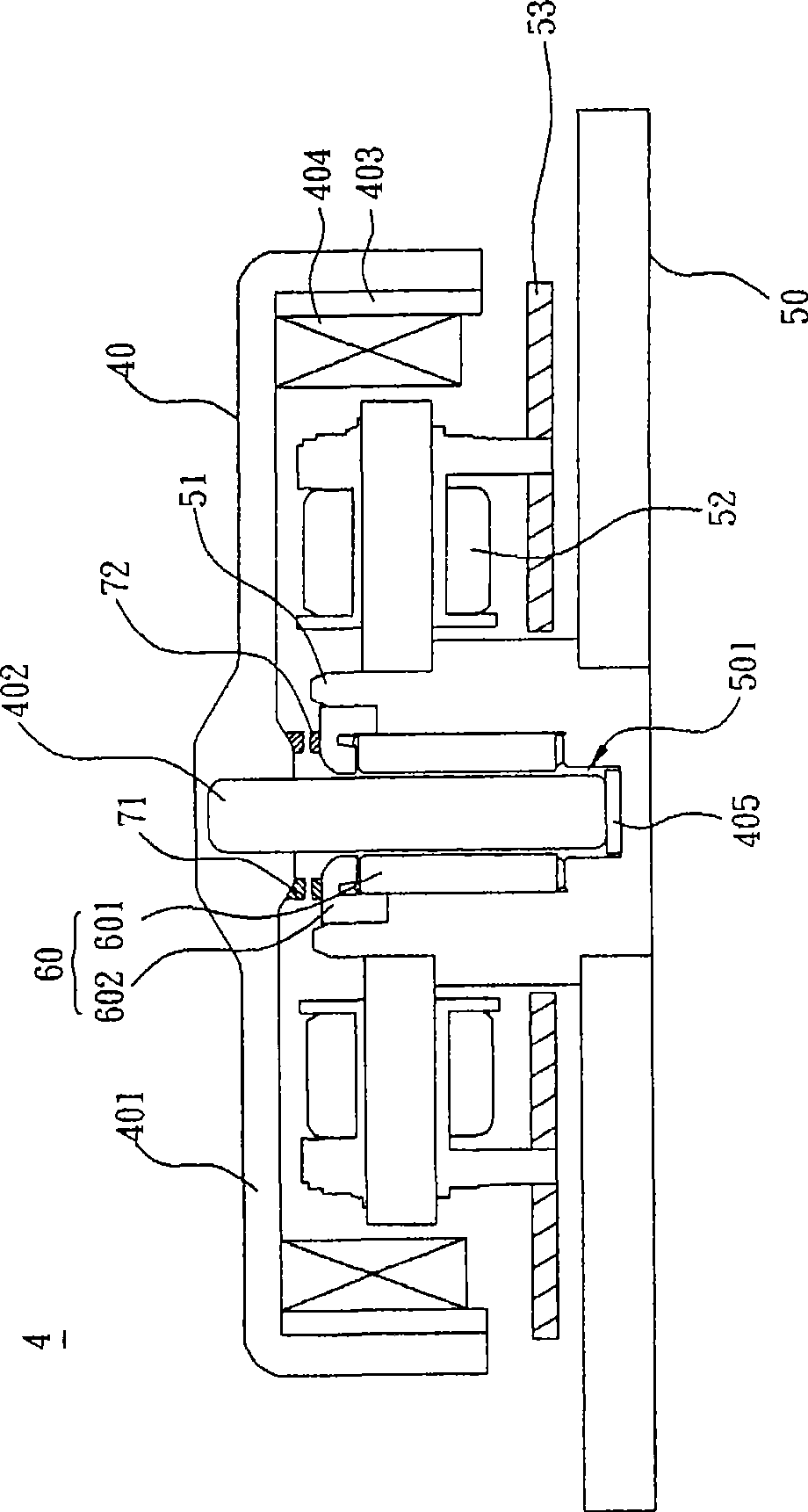 Electric machine and baring structure thereof