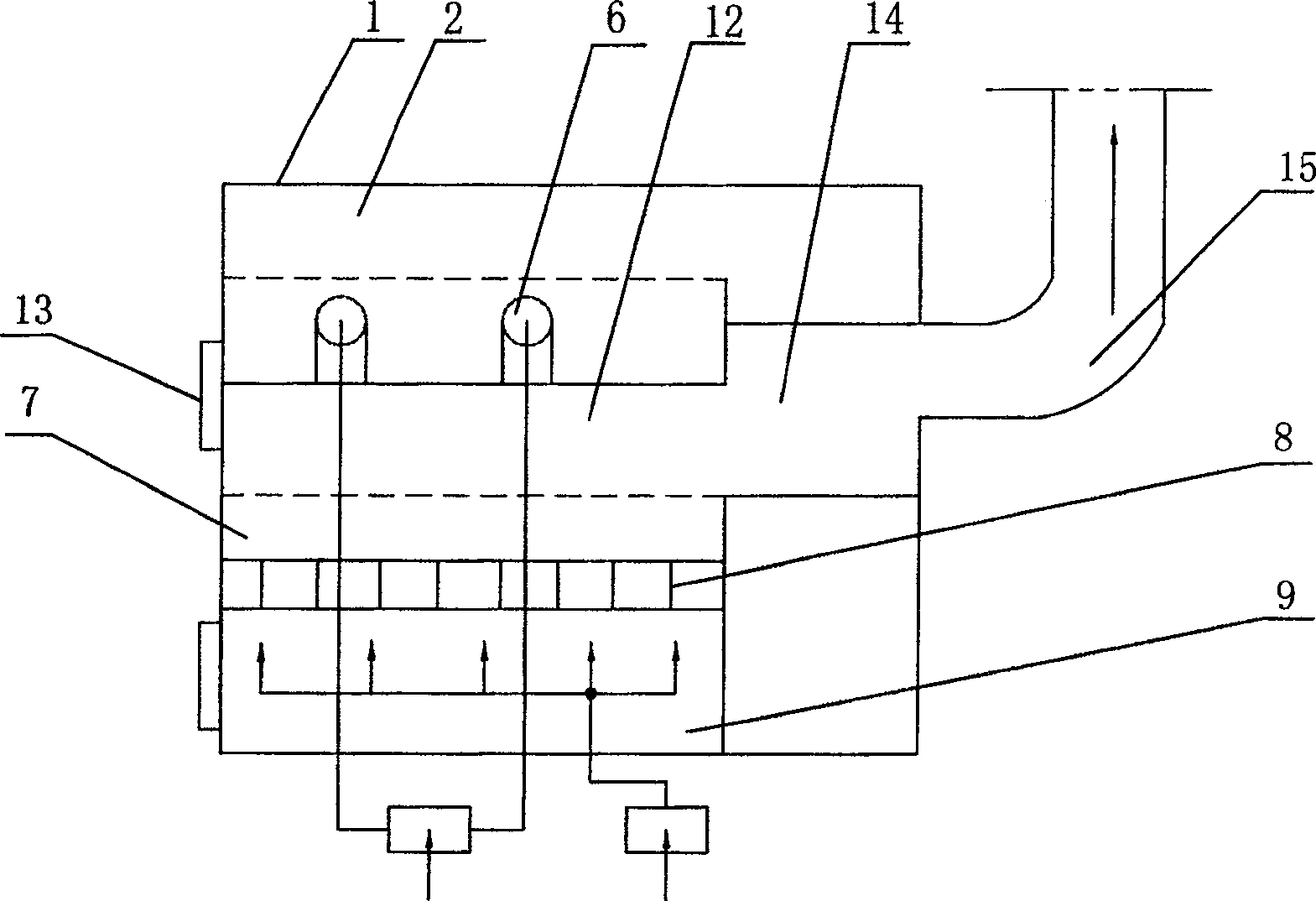 Double swirl-flow combustion apparatus for industrial boiler and kiln