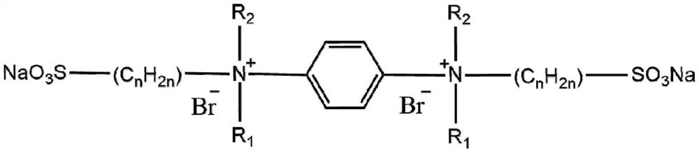 Amphoteric gemini surfactant, temperature-resistant and salt-resistant nanoemulsion, preparation method and application thereof