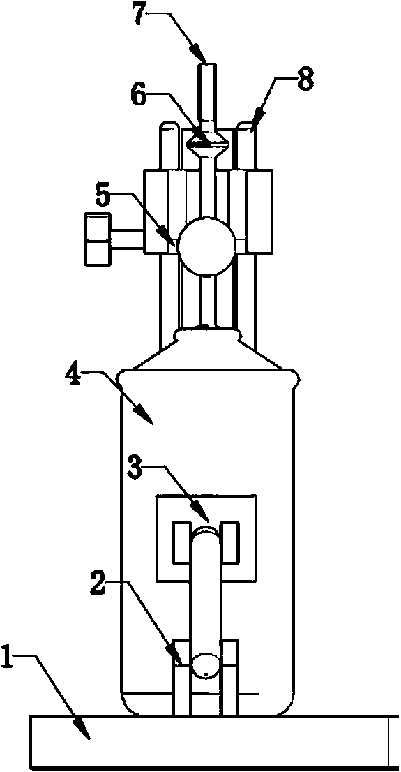 Internal pressure detecting device for aerosol tank