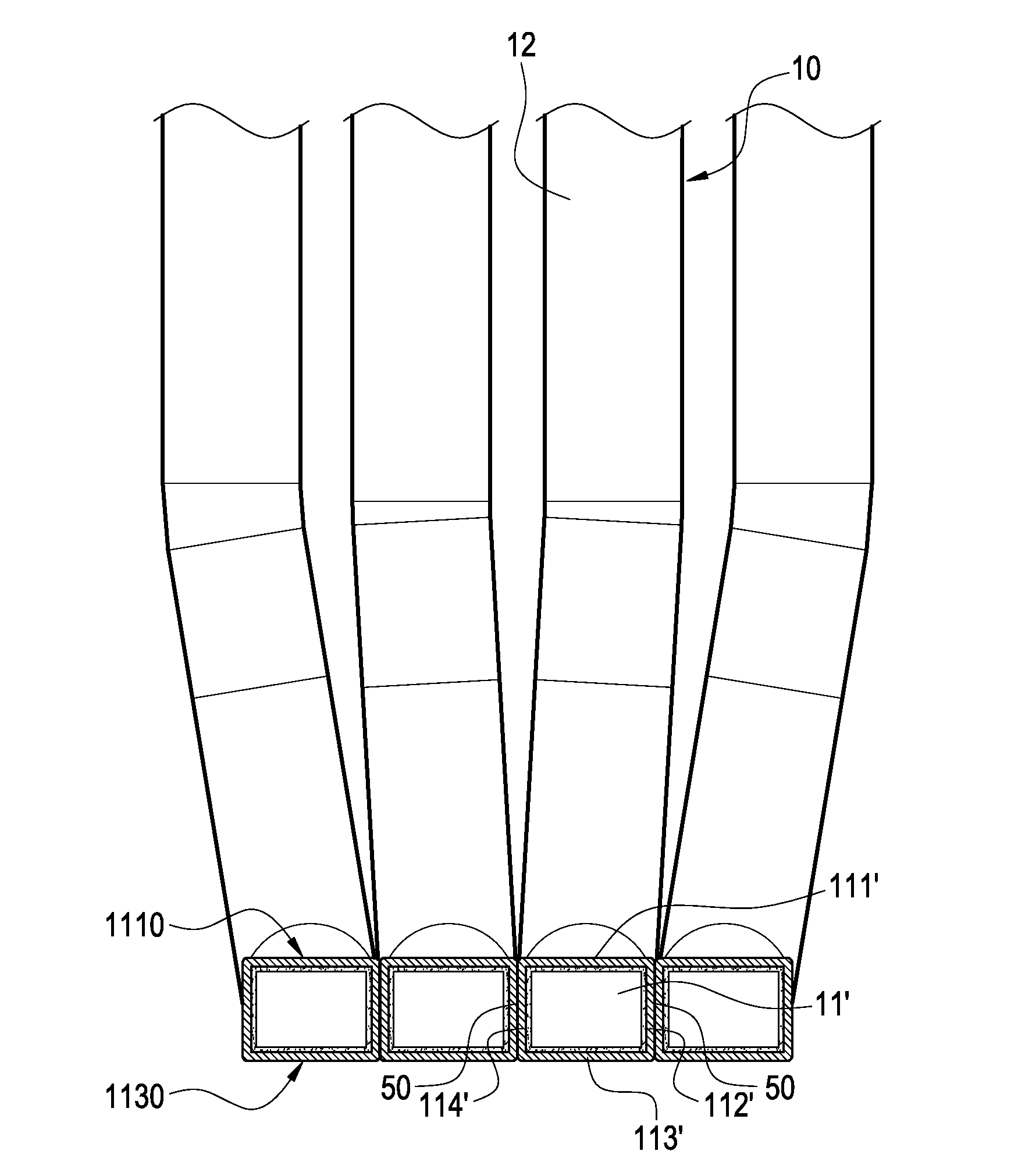 Heat Conducting Structure With Coplanar Heated Portion Manufacturing Method Thereof And Heat Sink Therewith