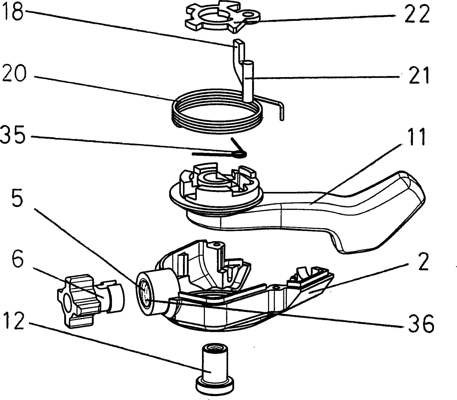 Steel cable tension mechanism for handle-type gear changer