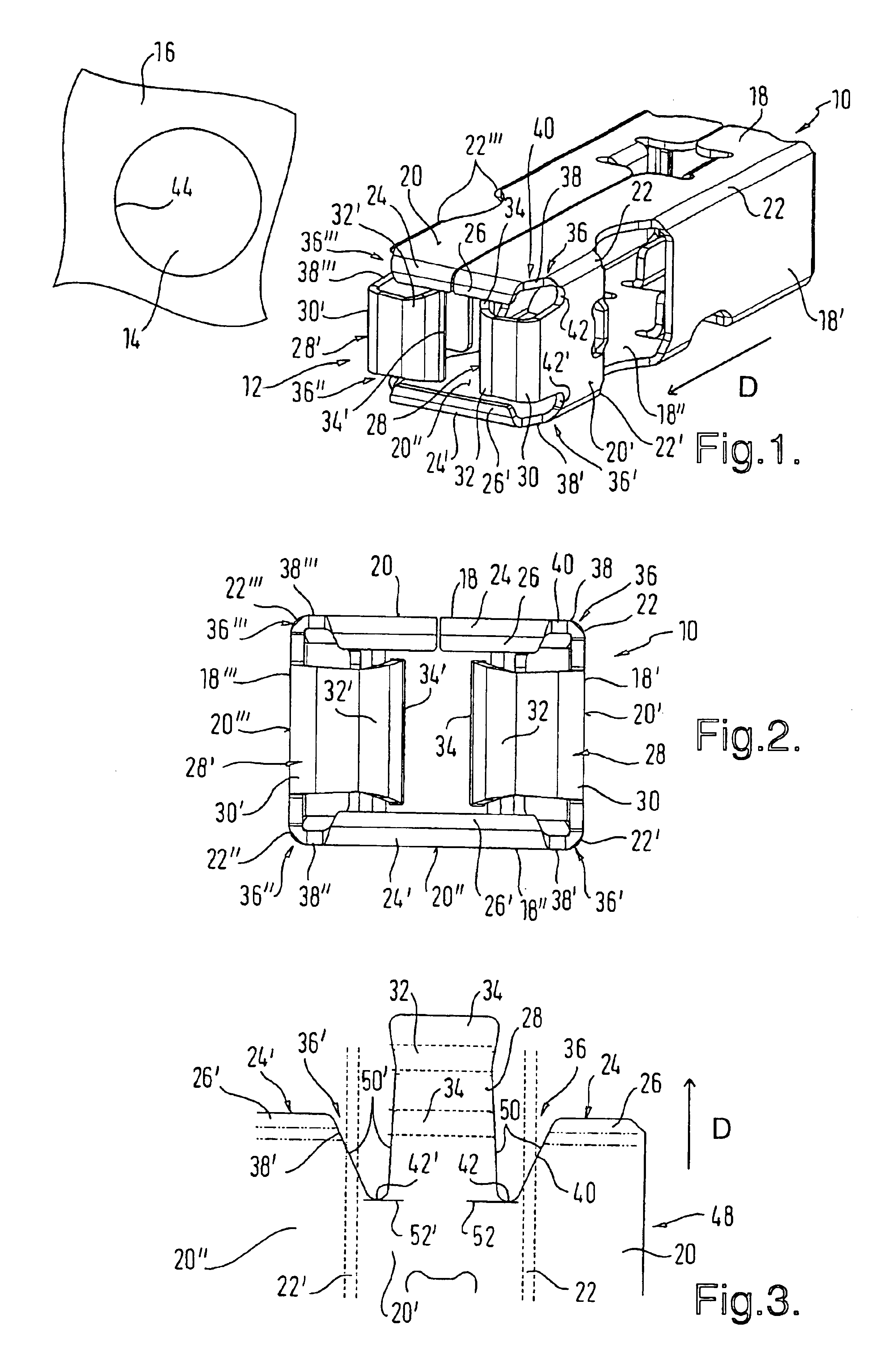 Plug contact element and a method for manufacturing a housing part for same
