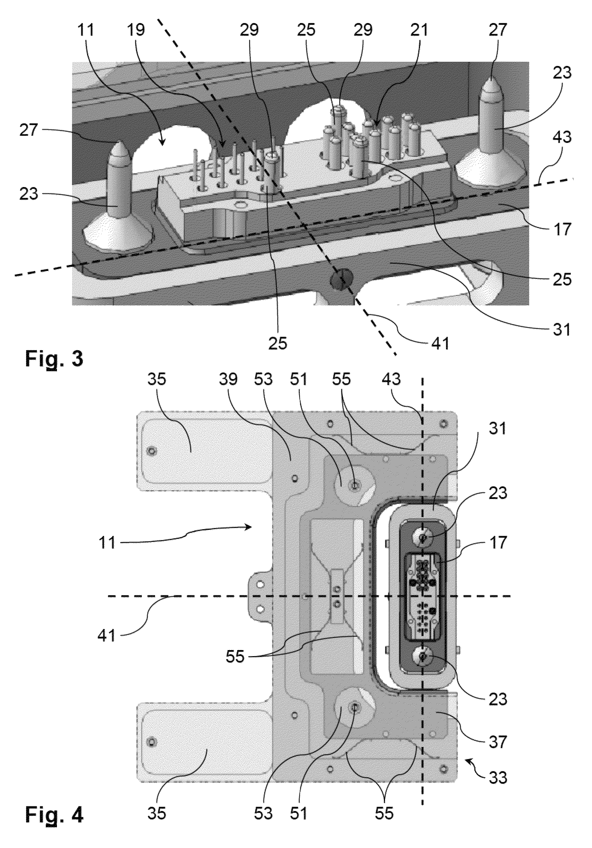 Self-aligning connector for data and/or power transmission