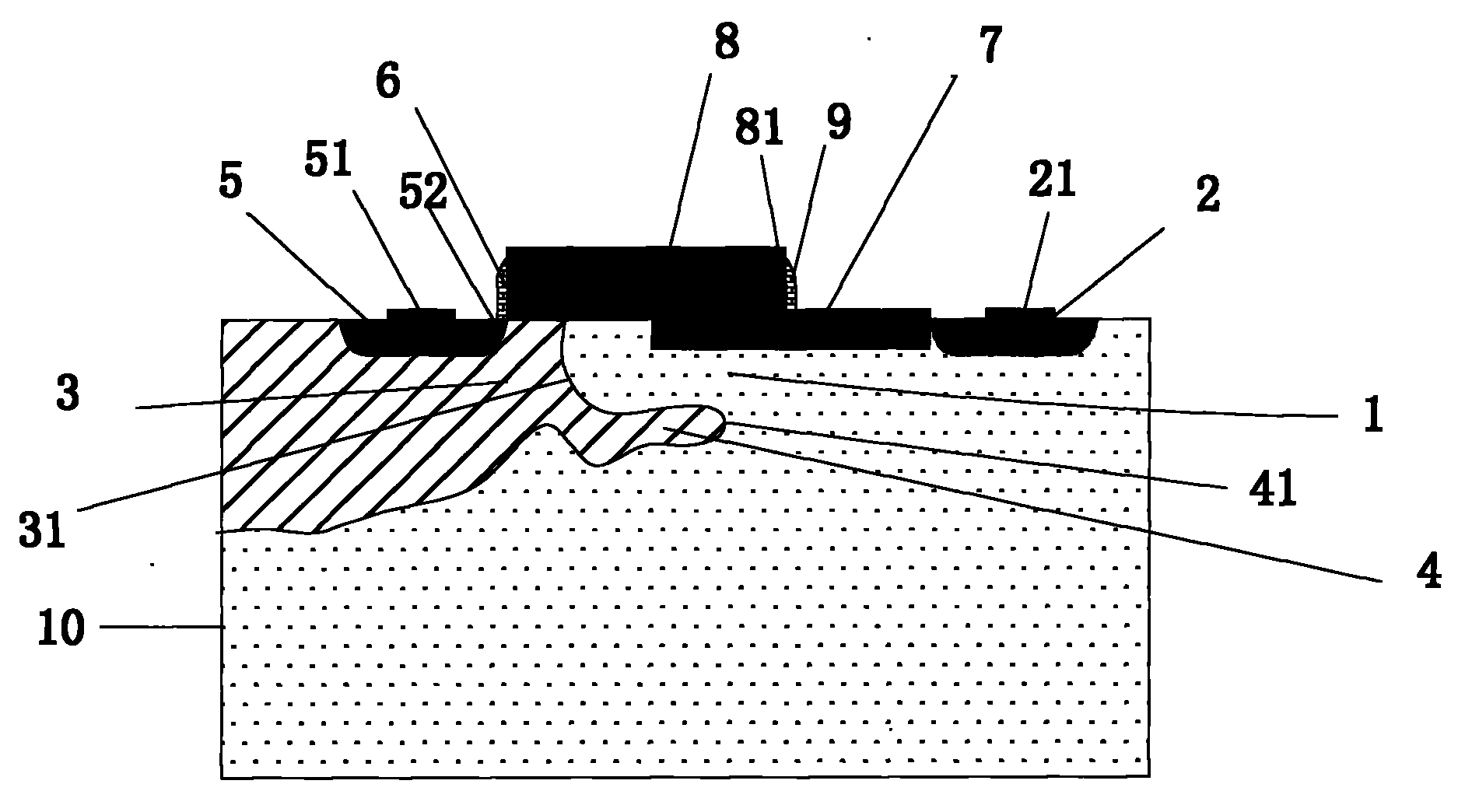 High-voltage double-diffused metal-oxide-semiconductor (DMOS) device