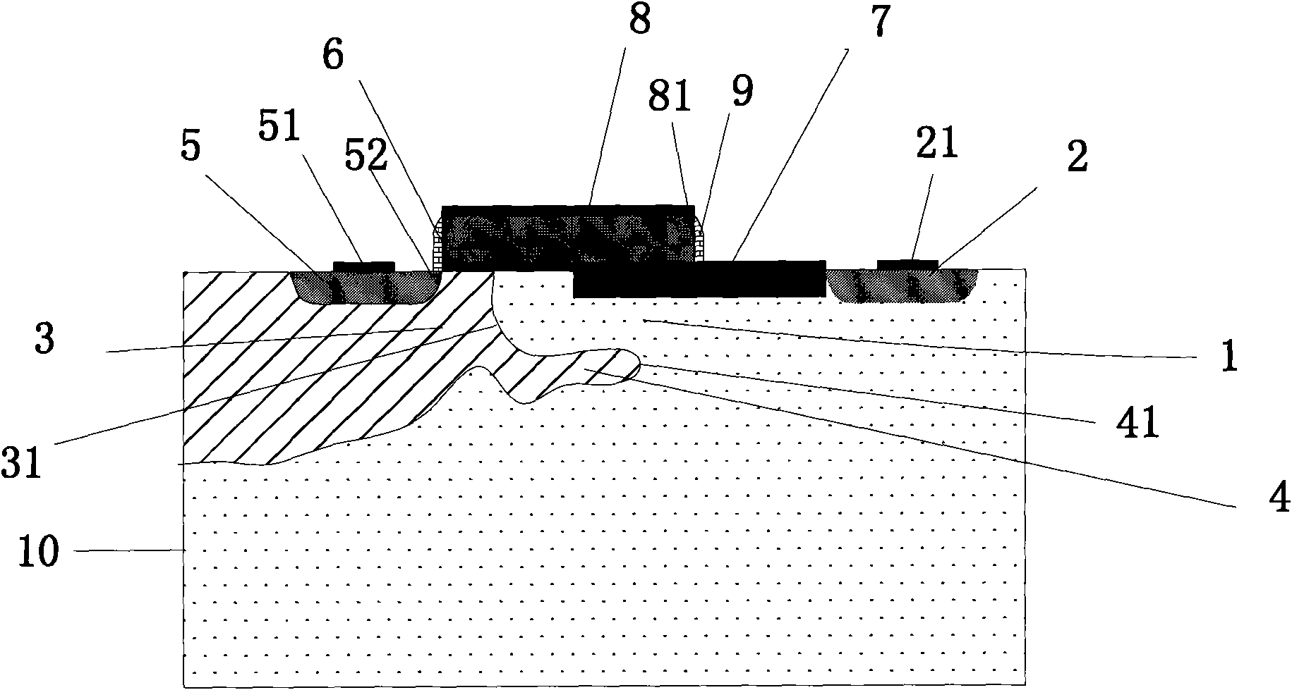 High-voltage double-diffused metal-oxide-semiconductor (DMOS) device