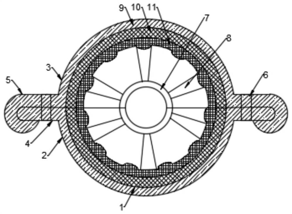 High-strength glass fiber woven and wound pultrusion cable protection bushing