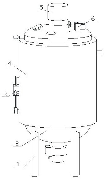 Raw material fermentation equipment for preparing feed through industrial enzyme