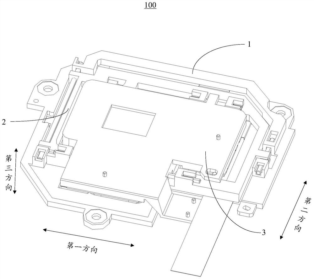 Guide shaft type anti-shake structure, lens assembly and shooting device