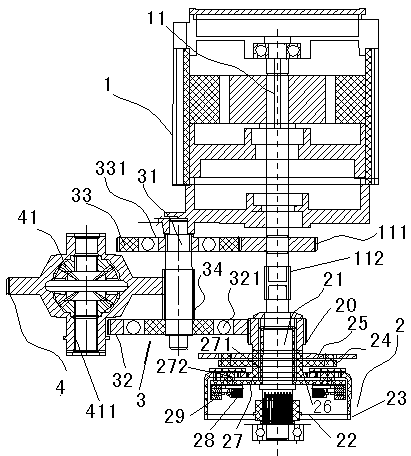 Two-way gear drive automatic variable speed motor transmission mechanism for electric vehicles