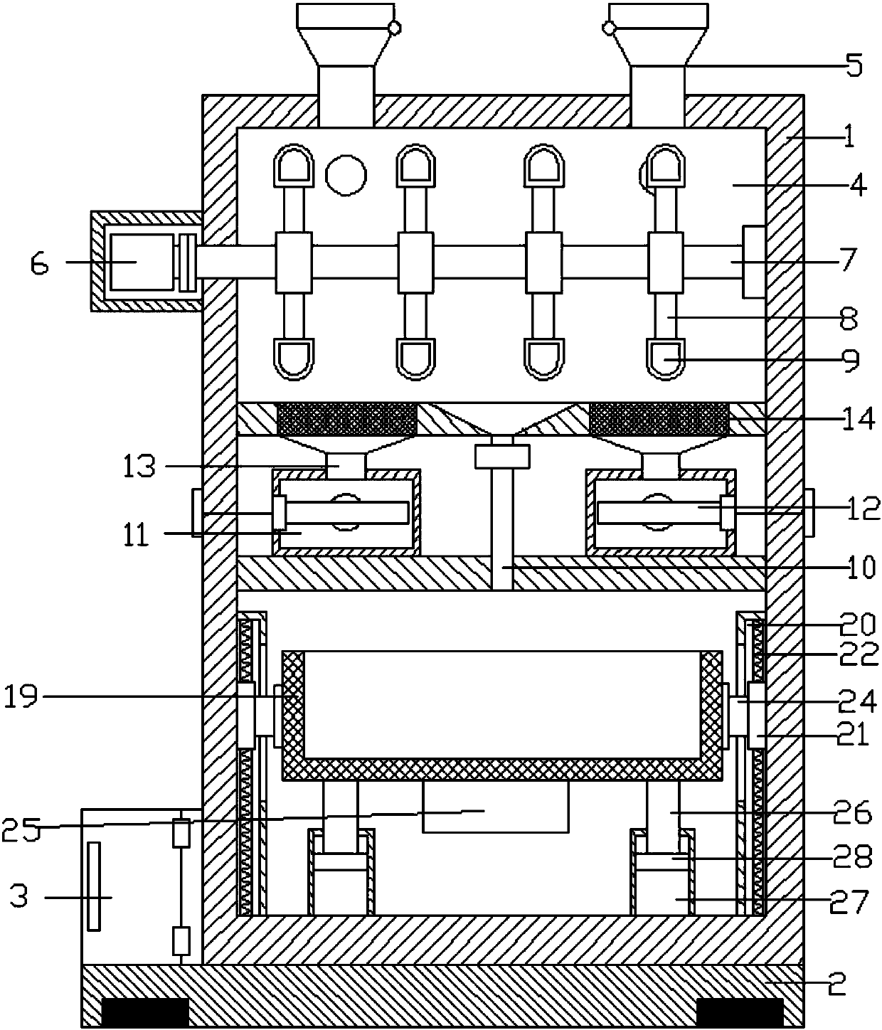 Rice seed drying and screening device