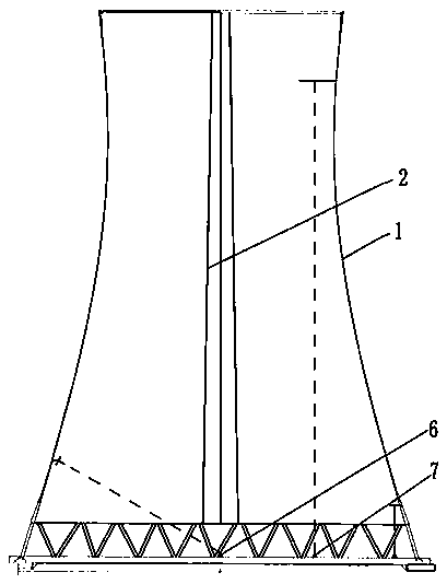 A spatial geometric positioning method for the wall of a large cooling tower with ribs