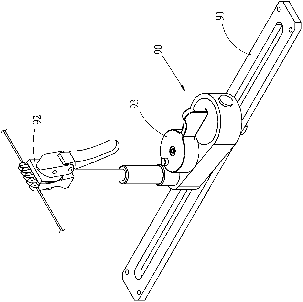 Thread clamping device