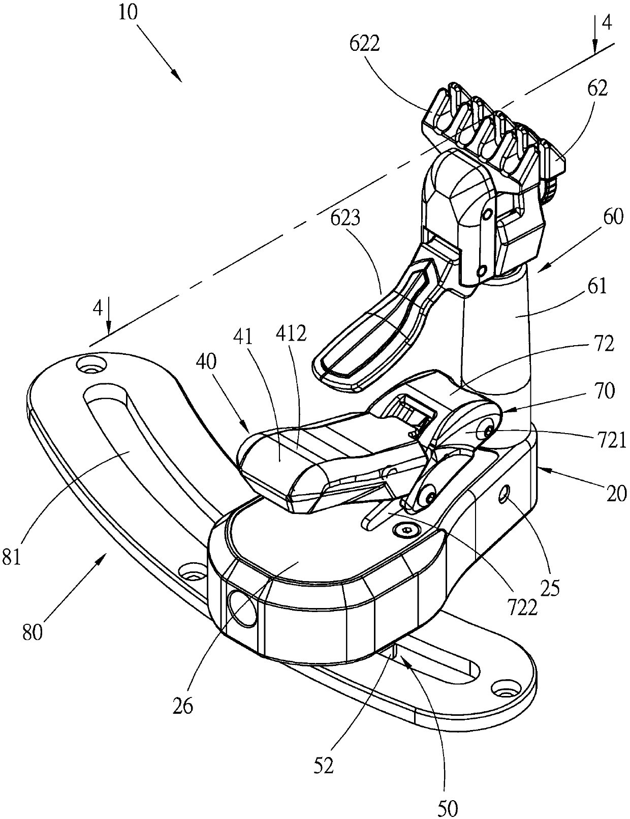 Thread clamping device